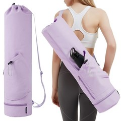 Yoga Mat Bag with Water Bottle Pocket and Bottom Wet Pocket Exercise Yoga Mat…