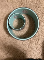 Chirp Plexus Wheel Set Of 2 Stretch Yoga Roller 12″ 6″ Grey & Aqua