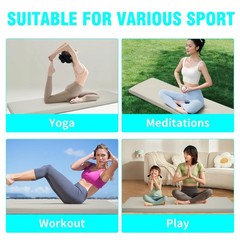2 Inch Thick Yoga Mat, 72”x24’x2″ extra-thick exercise mat. Fitness mat,Fold…