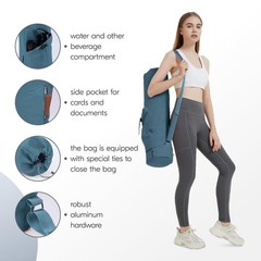 Yoga Mat Bag Carrier – Multi-Functional Gym Mat Bag with Water Bottle Pocket …