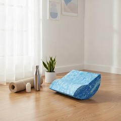 2 Pieces Fitness Block with Pad Contoured Foam Balance Pad Cushioned for Yogis