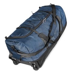 110L Expandable to 140L 32” Foldable Oxford Soft-Sided Rolling Duffle Navy Blue