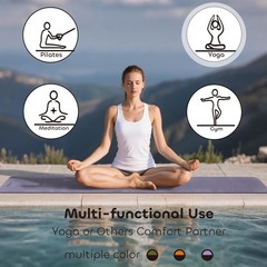 Non-slip TPE Yoga Mat for Women & Men,72″x24″ Double-Sided Workout Mat for Ho…