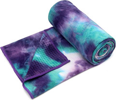 Yoga Towel Dark Green & Purple/Purple | Yoga Towel Purple & Blue/Pink (Bundle)