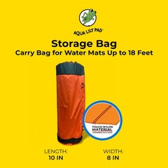 Aqua Lily Pad Storage Bag, Nylon Carry Bag for Water Mats Up to 18 Feet, Orange