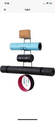 Yoga Mat Holder Wall Mount Yoga Mat Home Storage Organizer Rack Metal Foam
