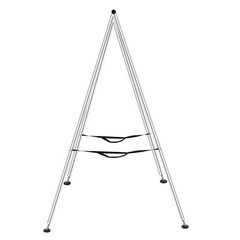 Silver Portable Aerial Stand Rig Frame Yoga Swing Bar w/20Ft Red Yoga Swing