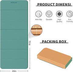 7-Fold Yoga Mat 70″X24″ – 1/2 Inch Thick Folding Exercise Mat, Compact Non-Slip