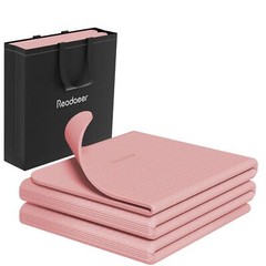 Readaeer Foldable Yoga Mat for Travel Folding Yoga Mat 6mm Thick with Carryin…