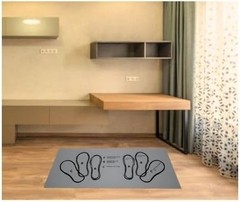 Squat Support Pad with Foot Placement Guide – Non-Slip Foam 31.5inch, grey