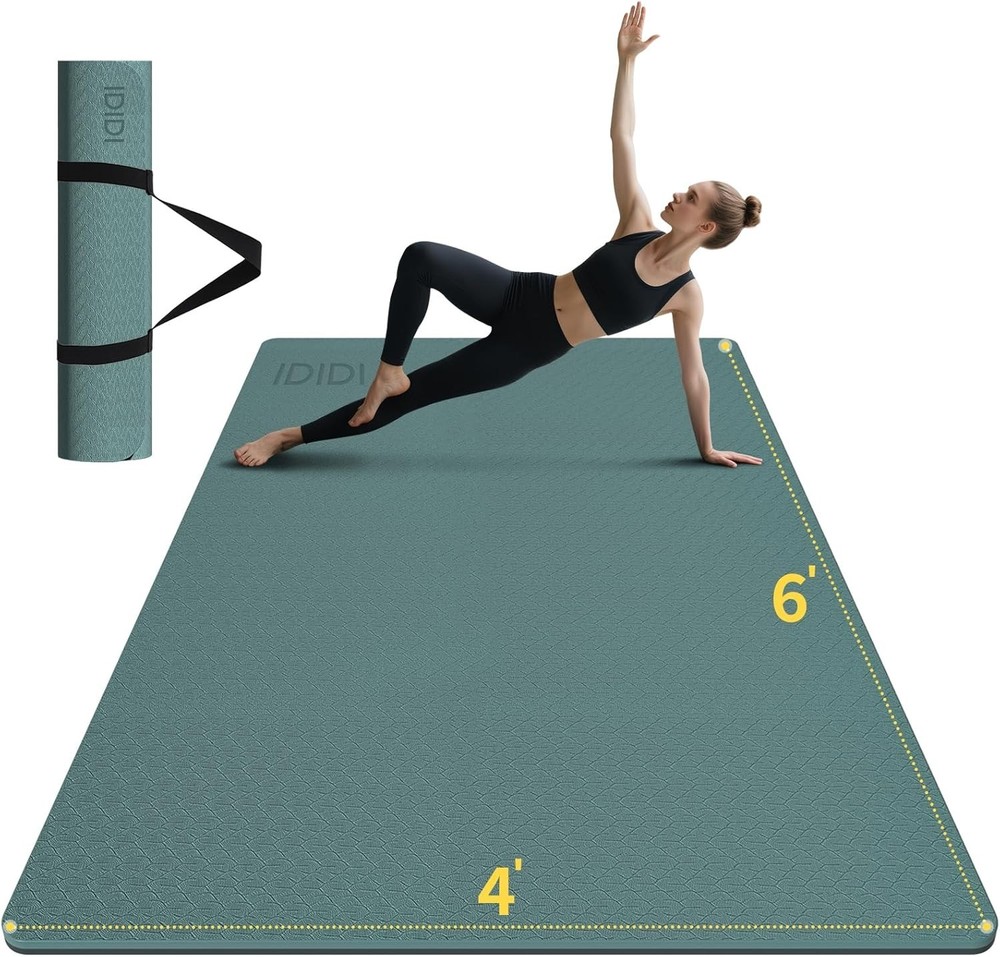 Lightweight 6’x4′ Yoga Mat with High Elasticity – Perfect for Home Workouts
