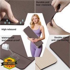 onlyhe Yoga Mat 8mm Thick Light Brown Beige