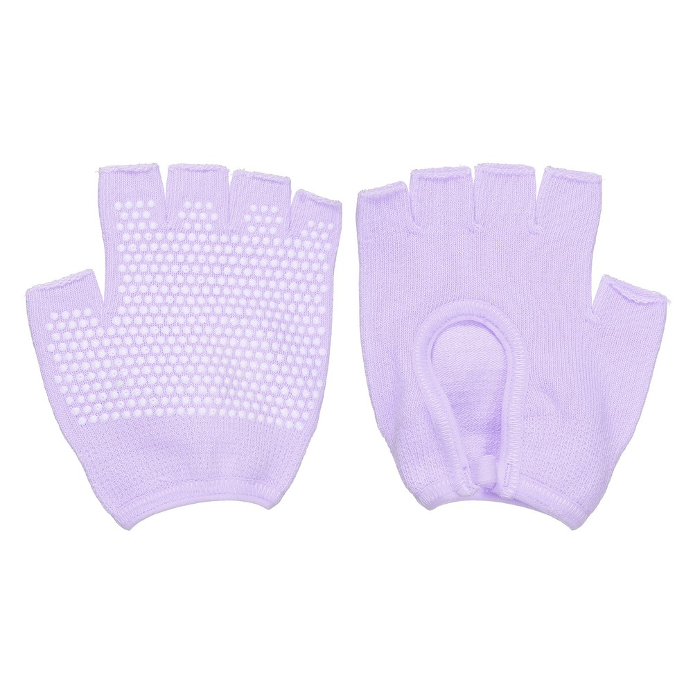 Yoga Gloves, Non Slip Fingerless Pilates Gloves, Purple
