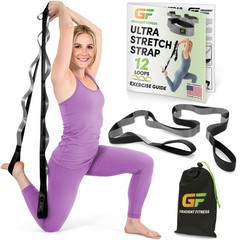 Stretching Strap for Physical Therapy, 12 Multi-Loop Stretch Strap 1.5″ W x 8…