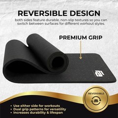 Oversized 6’ x 4’ Extra Large Workout Mat with Carry Bag & Straps — Heavy-Dut…