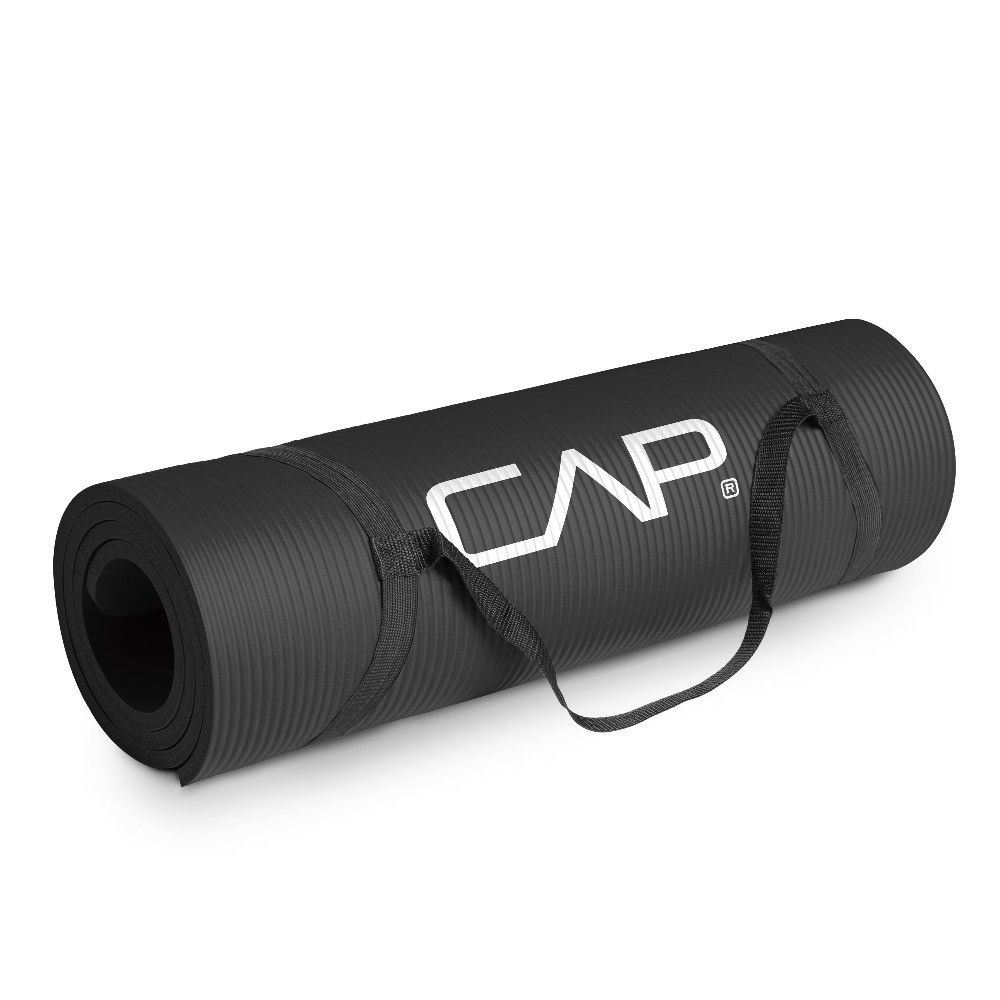 High Density with Carry Strap for Yoga Gym Fitness Black