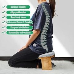 Portable Meditation Kneeling Stool with Soft Cushion & Carrying Bag – Foldable