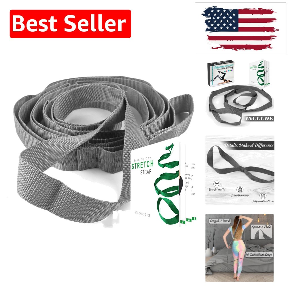 Stretching Strap Yoga Strap Physical Therapy for Home Workout, Exercise, Pila…