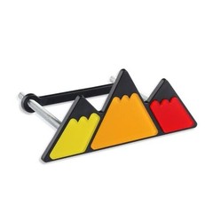 Tri-Color Car Emblem for Mesh Gille,Waterproof Car Emblems and Badges Orange