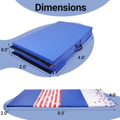 Versatile 4’x8’x2″ High-Density Gym Mats Extra Thick Anti-Tear Easy-Clean