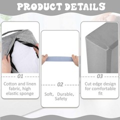 4 Pcs Yoga Bolster Pillows Blocks with Strap Set Comfortable Meditation Pillo…