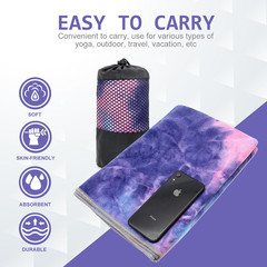 Yoga Towel,Hot Yoga Mat Towel with Grip Dots Sweat Absorbent Non-Slip for Hot Yo
