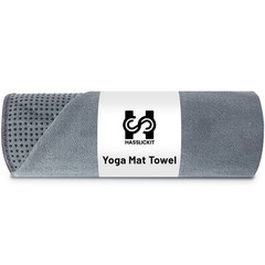 Non Slip Hot Yoga Towel with Grip Dots – Sweat Absorbent Microfiber Mat…