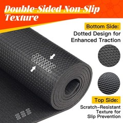 VTORY 7mm Large Workout Mat 7×5 ft – Extra Large Wide Yoga Mat & Pila