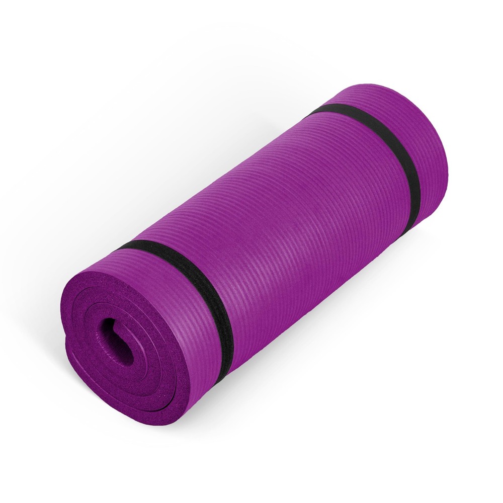 CAP Barbell Yoga Mat 1″ Thick with 74 inches x 24 x 1 inch, Wine
