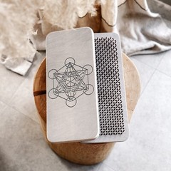 Sadhu board with Copper nails “Metatron’s Cube”, Foot massage Reflexology