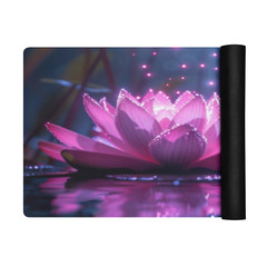 Pretty Yoga Mat SPIRITUAL LOTUS FLOWER Yoga Mat Rubber Pilates Meditation Room
