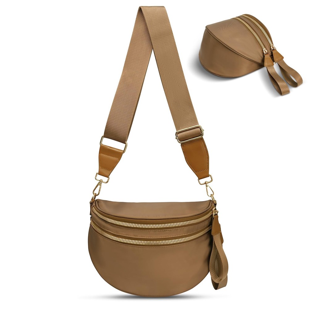 Checkered Crossbody Bag,Nylon Bum Bags for Women Crossbody,Spacious Sling Bag…
