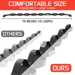 Versatile 75” Stretching Strap – Yoga, Therapy, and Mobility Aid with 10 Loops