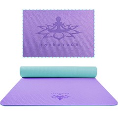 Extra Thick TPE Yoga Mat – 72″x 32″ Thickness 1/2 Inch -Eco Friendly SGS Cert…