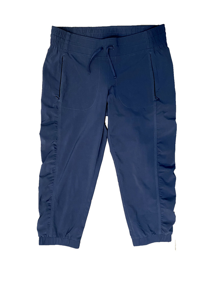 Athleta Womens Navy Blue La Viva Capri Crop Jogger Pants Size 4