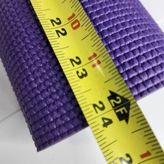 Vtg Gaiam Purple Anti Slip Yoga Mat Green Canvas Carry Bag Pilates Fitness