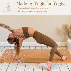 Luxury Cork Yoga Mat – Non-Slip, Eco-Friendly, 5mm Rubber Base for Stability