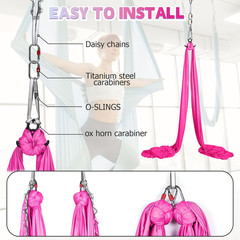Premium Aerial Silks Kit & Yoga Hammock – Easy Setup for Fitness & Fun