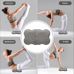 2 Pack Yoga Knee Pads Extra Thick Foam Support Elbow Wrist Rest Grey