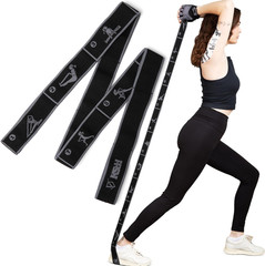 Elastic Yoga Strap with 11 Loops – Premium Stretch Band for Flexibility, Physica