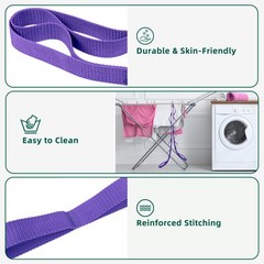 Stretching Strap Yoga Straps for Physical Therapy, 10 Loops NonElastic Stretc…