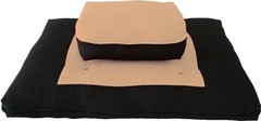 Zafu Zabuton Meditation Yoga Posture Exercise Cushions, Sit Mat Peach/Black