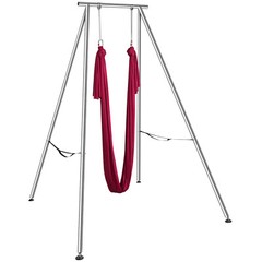 VEVOR 10ft Yoga Swing Stand Hammock Aerial Silk Kit 551 lbs Load Yoga Frame Red