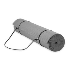 Premium Yoga Mat with Yoga Mat Carrier Sling, GREY, 72″L x 24″W x 1/4 Inch Thick