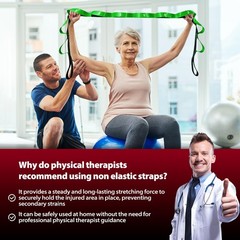 Stretching Strap with Loops for Physical Therapy,Yoga Strap for Stretching,Ho…