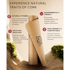 Large Cork Yoga Mat – 72″x36″ Wide Non-Slip for Home Workout, Yoga, Pilates