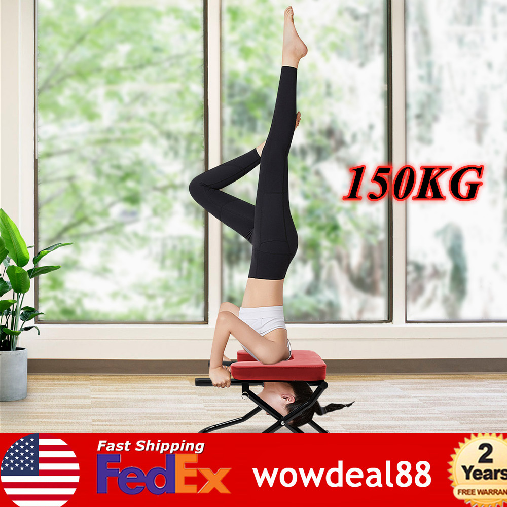 New Yoga Headstand Bench Exercise Workout Fitness Training Chair Stand Equipment