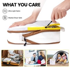 Lightweight Compression Packing Cubes for Suitcases, Compressible Expandable …