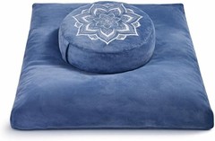 Cushion Set W/ Buckwheat Hulls & Memory Foam Ergonomic Support Yoga & Sitting