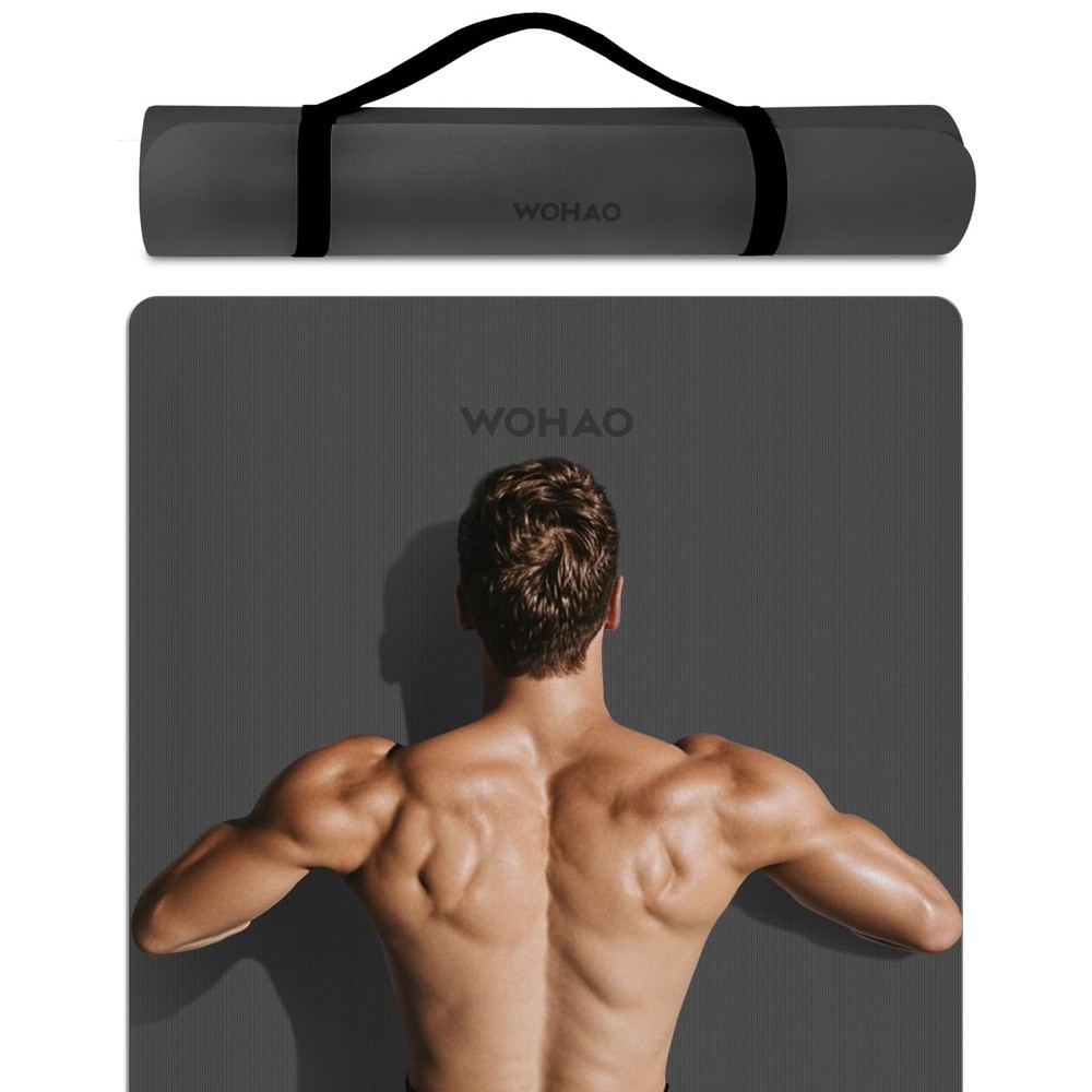 wohao Yoga Mat Black 72″x31.5″